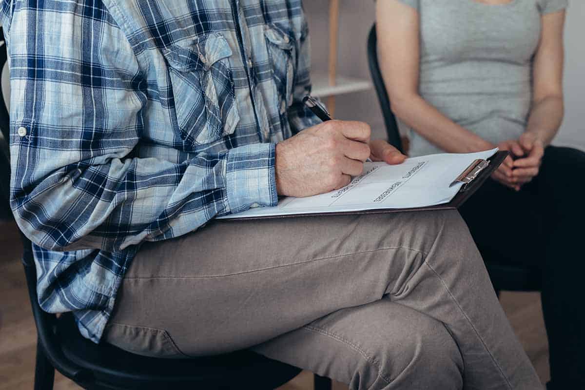 a person signs up for outpatient rehab in boston