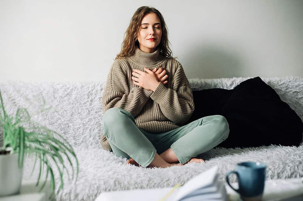 Person practicing healthy coping skills to support early addiction recovery